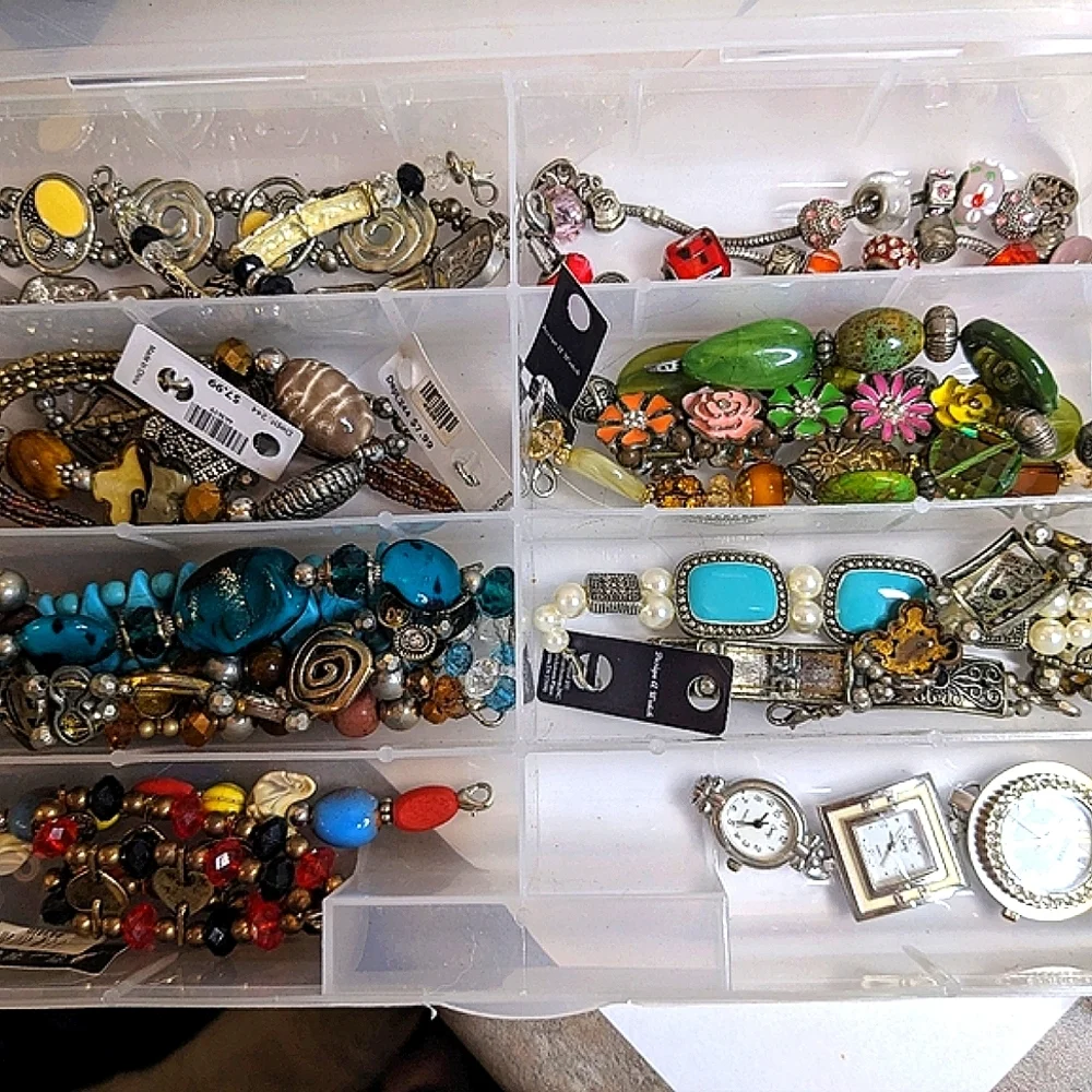Vintage 3 Swap & Geneva Watches with 24‎ Interchangeable  Fashion Watch Bands